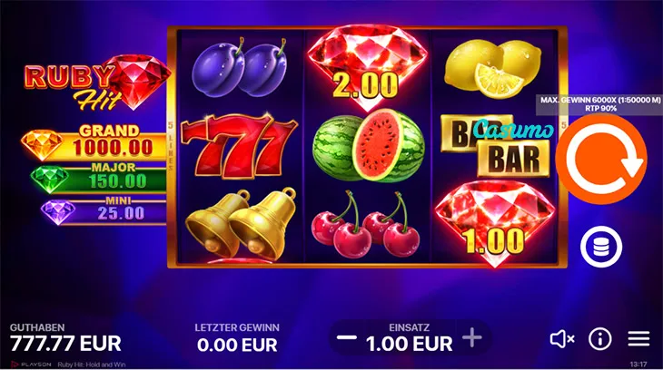 Ruby Hit Hold And Win