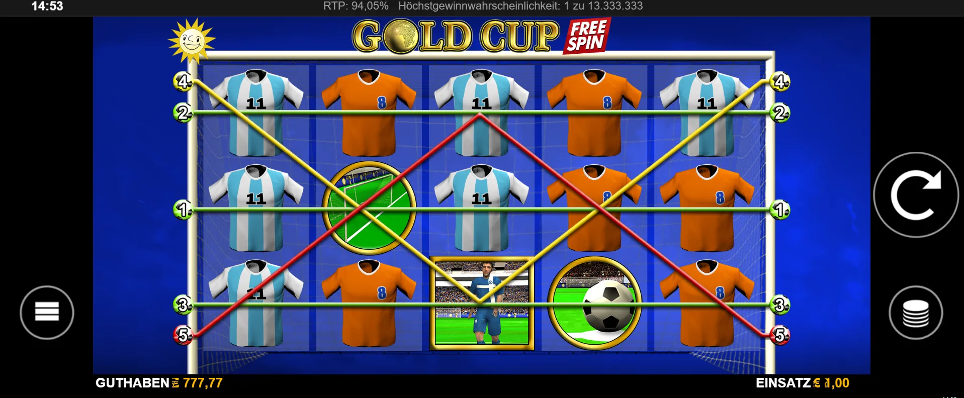 Gold Cup Free Spin