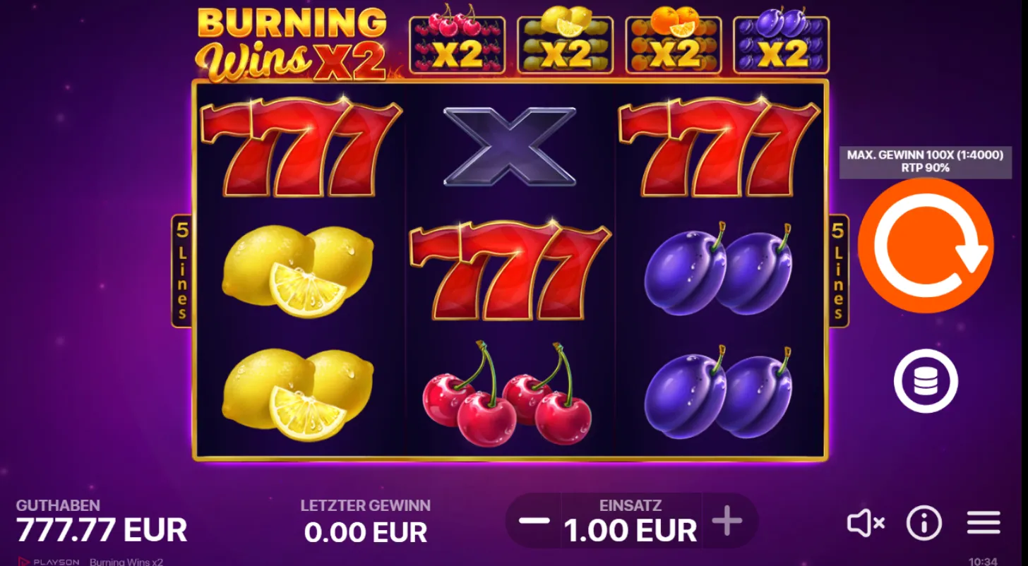 Burning Wins x2