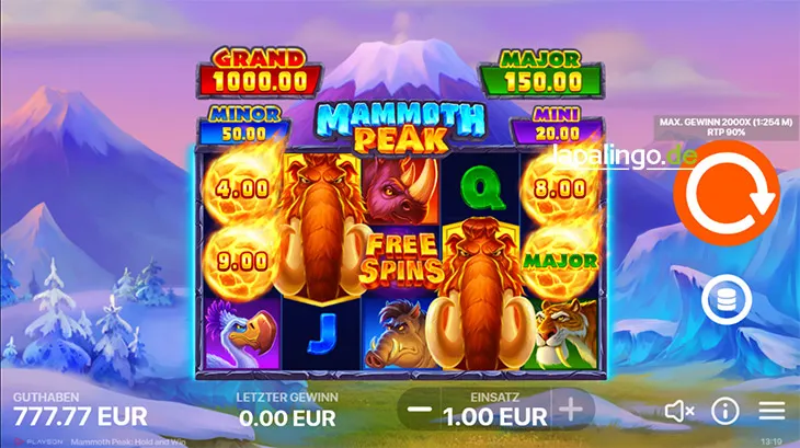 Mammoth Peak: Hold and Win