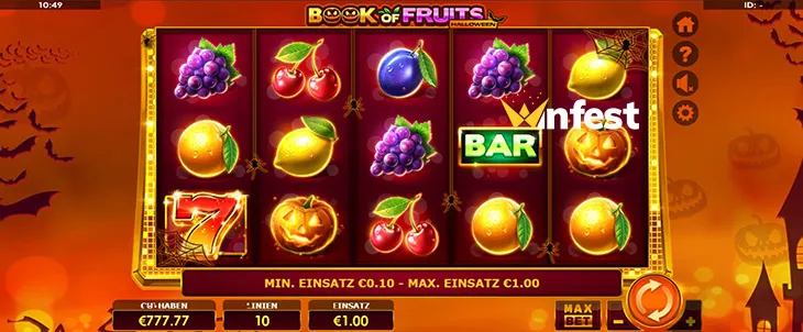 book of fruits halloween Logo