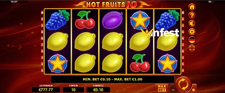 hot fruits 10 Logo