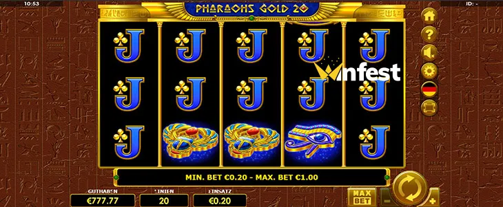 pharaohs gold 20 Logo