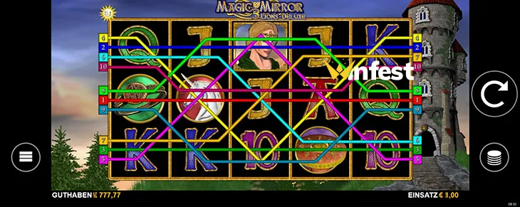 magic mirror three lions deluxe Logo