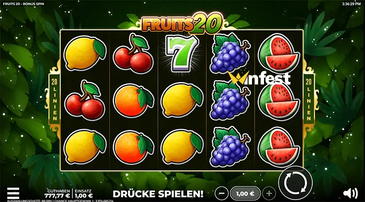 fruits 20 - bonus spin Logo
