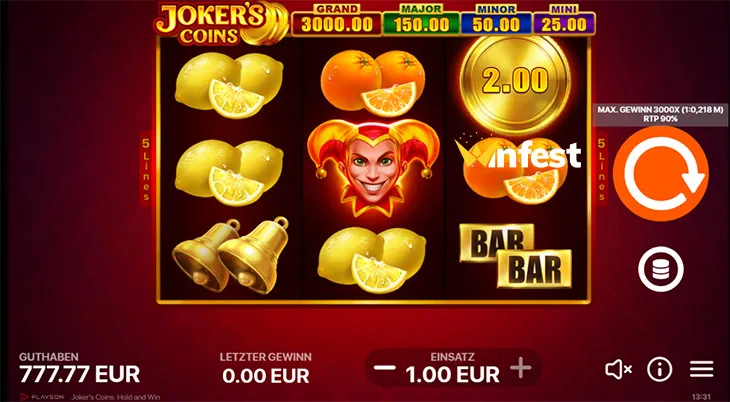 joker's coins: hold and win Logo