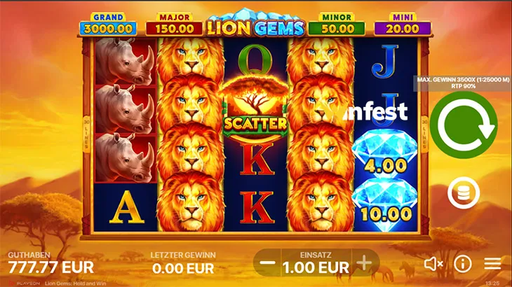 lion gems: hold and win Logo