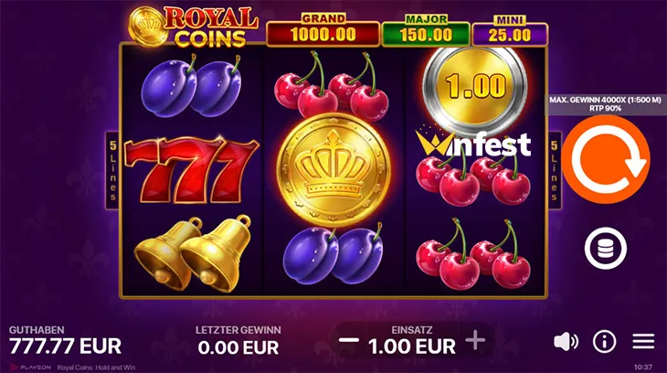 royal coins: hold and win Logo