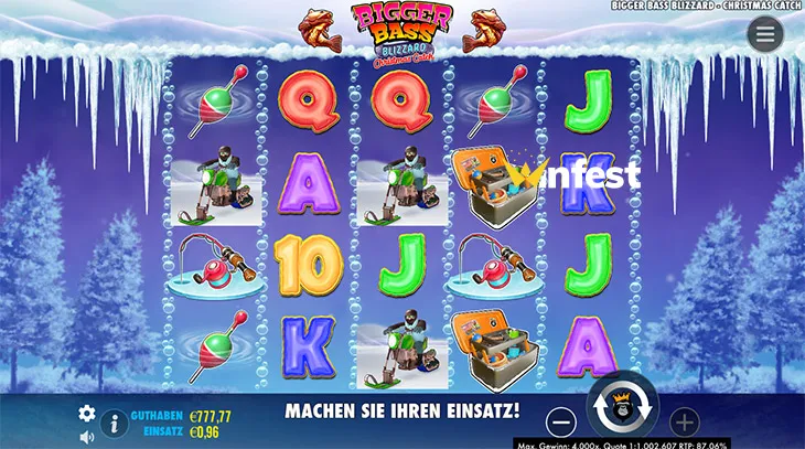 bigger bass blizzard xmas catch Logo