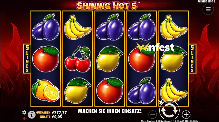 shining hot 5 Logo