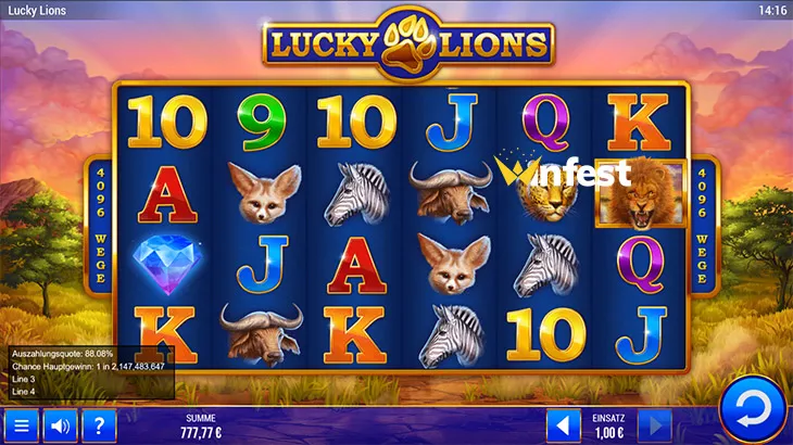 lucky lions: wild life Logo