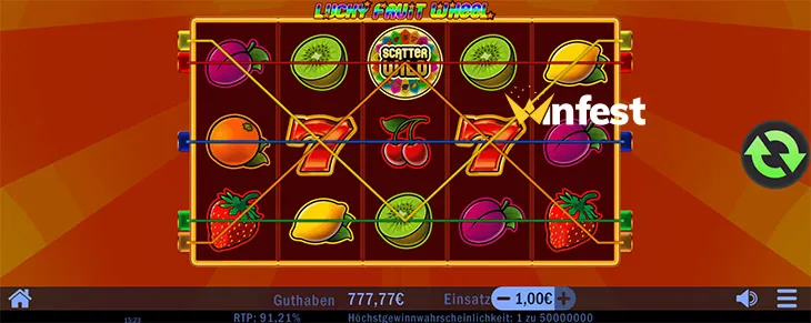 lucky fruit wheel Logo