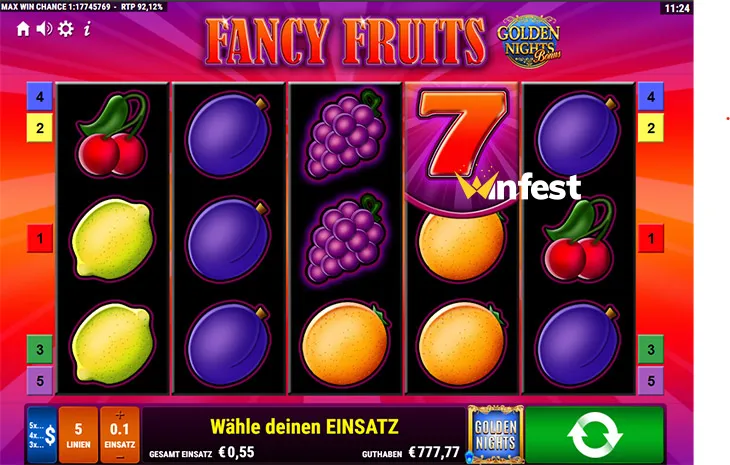 fancy fruits golden nights Logo