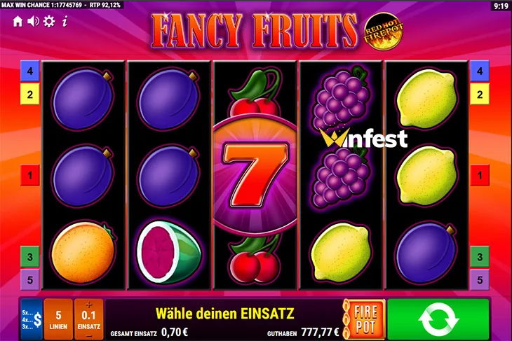 fancy fruits red hot fire pot Logo