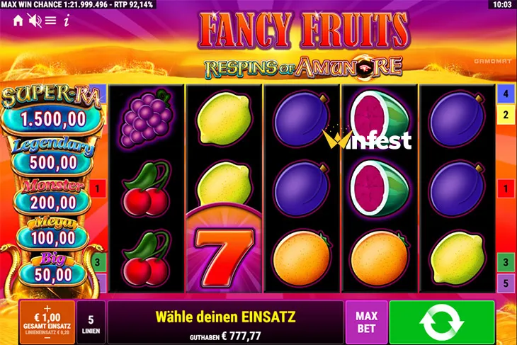 fancy fruits respins of amun-re Logo