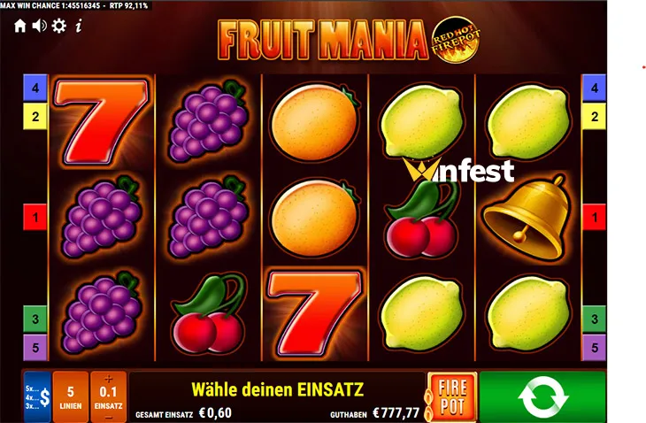 fruit mania red hot fire pot Logo