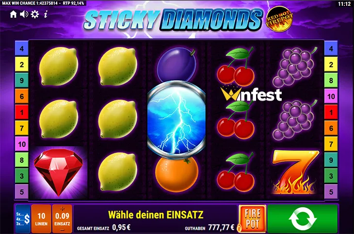 sticky diamonds red hot fire pot Logo