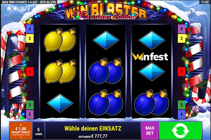 win blaster christmas edition Logo