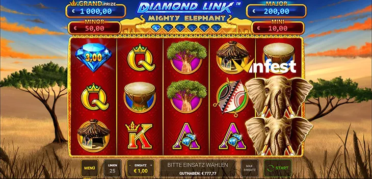 diamond link™: mighty elephant Logo