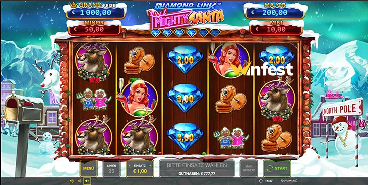 diamond link™: mighty santa Logo