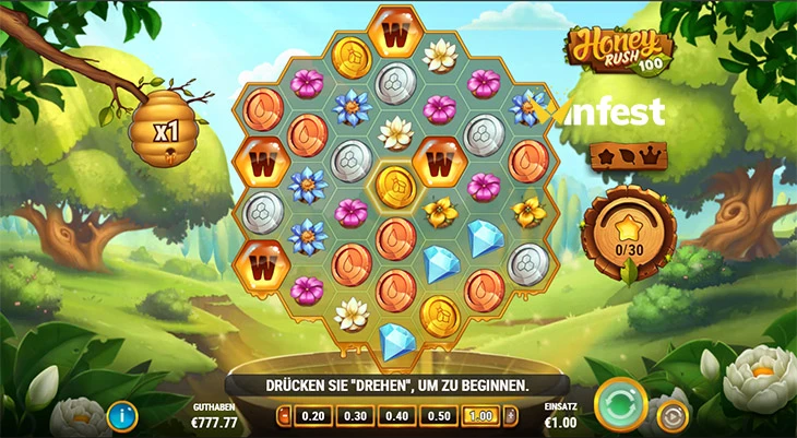 honey rush 100 Logo
