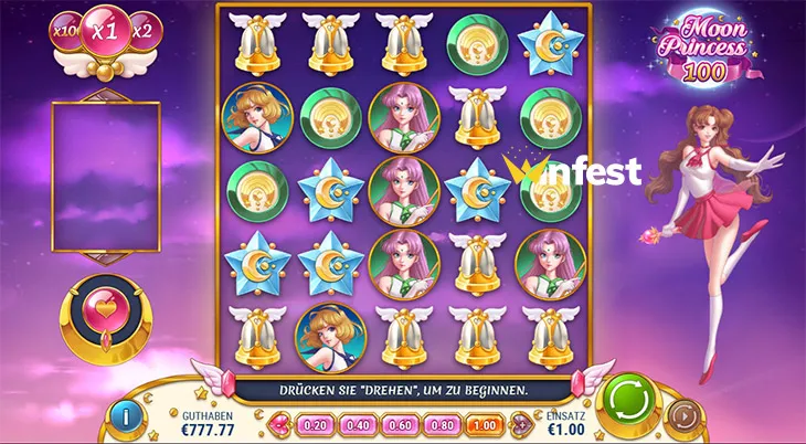 moon princess 100 Logo