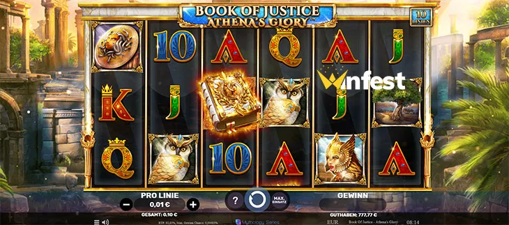 book of justice - athenas glory Logo