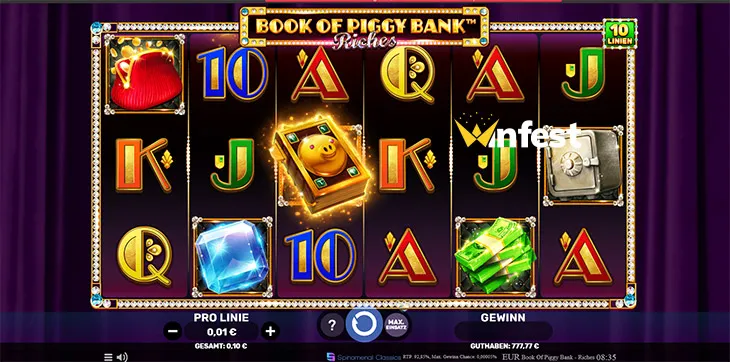 book of piggy bank - riches Logo