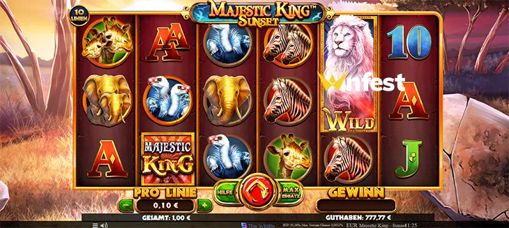 majestic king - sunset Logo