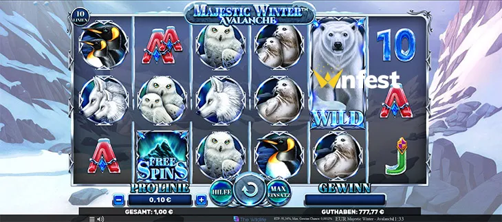 majestic winter - avalanche Logo