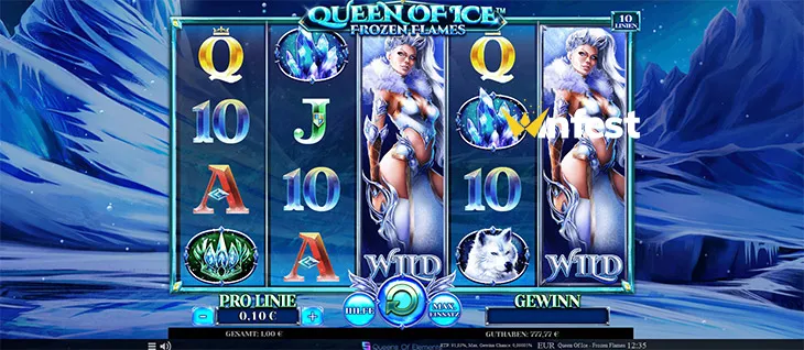 queen of ice - frozen flames Logo